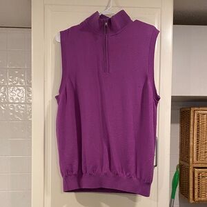 EUC Fairway & Greene Vibrant Purple 1/4 zip vest size medium